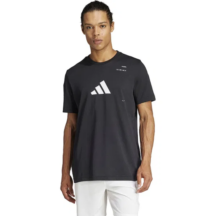 adidas logo Graphic T-shirt zwart